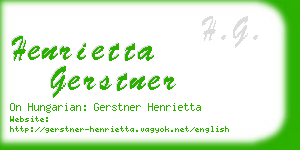 henrietta gerstner business card